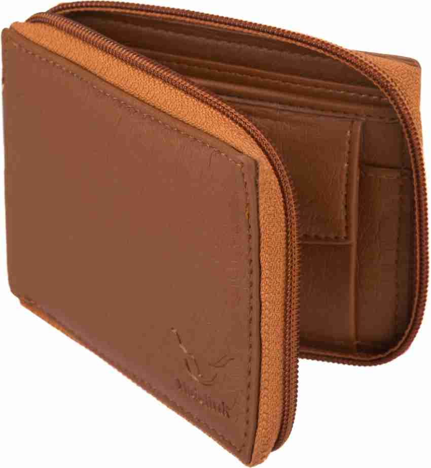 Hidelink Men Casual Brown Artificial Leather Wallet Brown2 Price