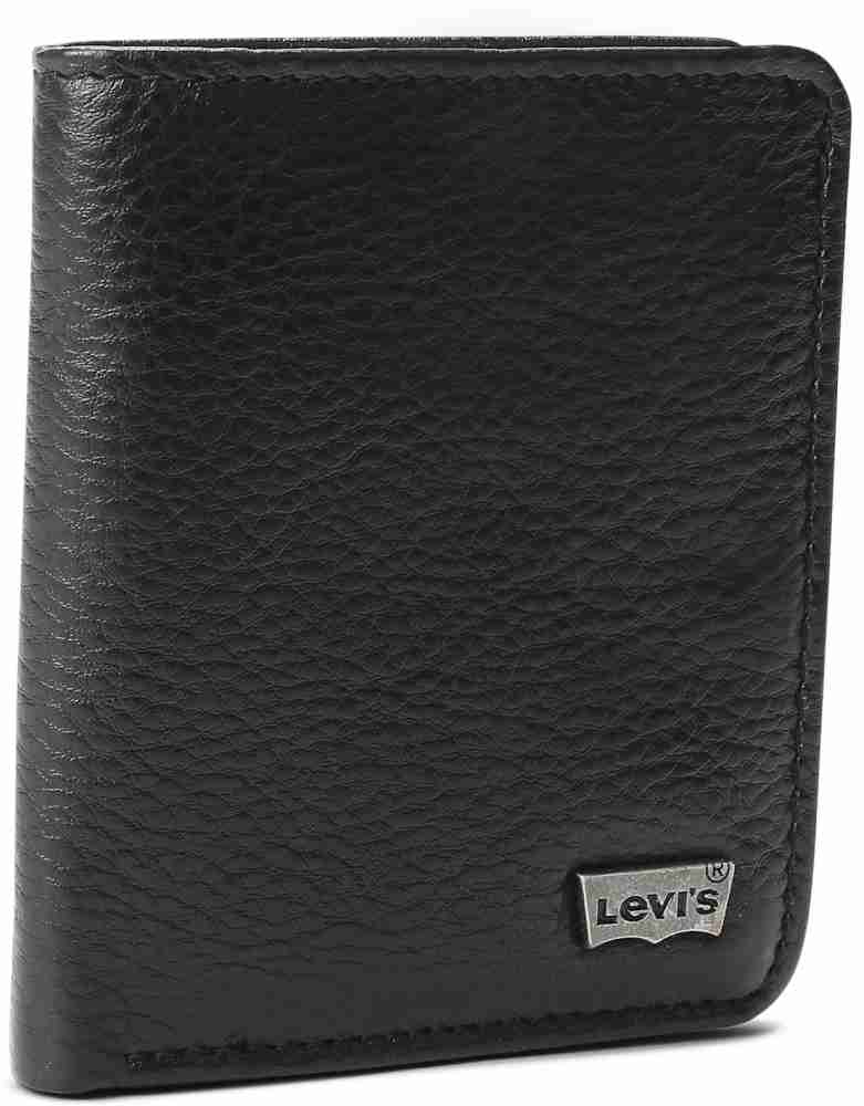 LEVI S Men Casual Black Genuine Leather Wallet Black Price in