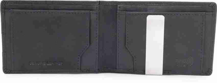 RedTape Men Navy Leather Two Fold RFID Wallet