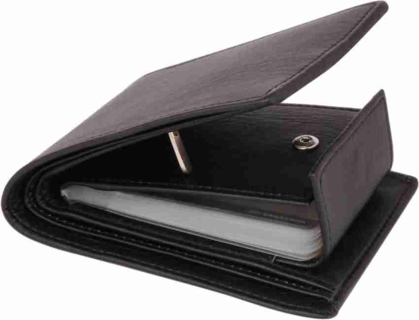 WOOD BAZAR Men Black Artificial Leather Wallet Black - Price in India