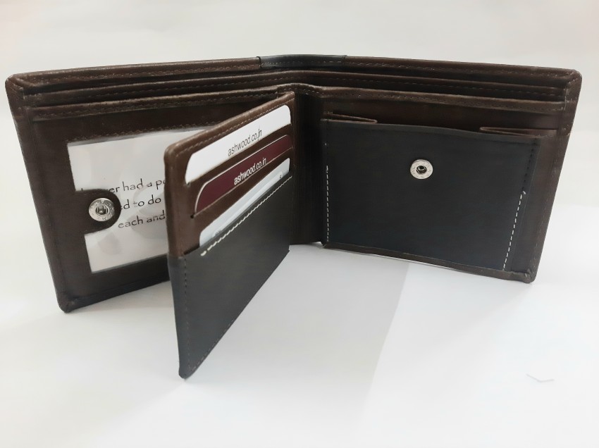 Ashwood Men Formal Brown Genuine Leather Wallet brown - Price in India