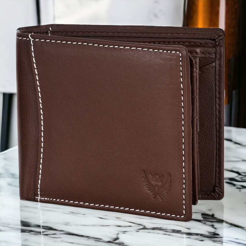 LORENZ Men Casual Brown Genuine Leather Wallet Brown Price in India Flipkart