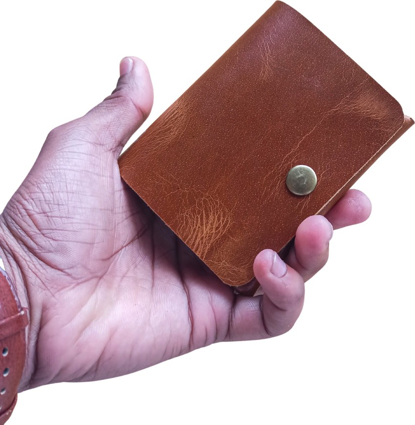 Faztroo Super Slim Wallet / Leather Card Holder for Men & Women, Brown