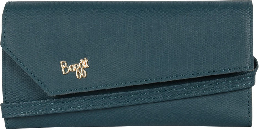 Baggit Women Casual Green Artificial Leather Wallet Teal Price