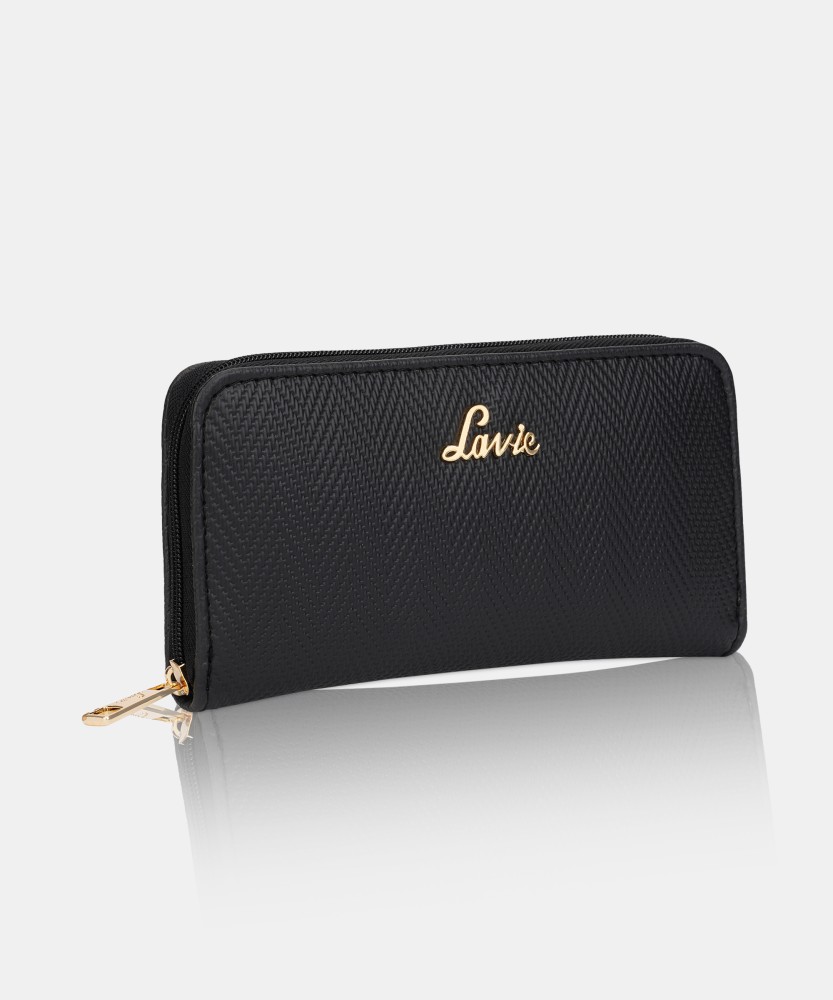 LAVIE Women Casual Black Artificial Leather Wallet Black Price in India Flipkart