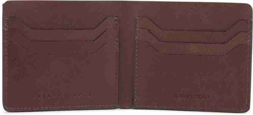 WOODLAND Men Casual Brown Genuine Leather Wallet BROWN Price in