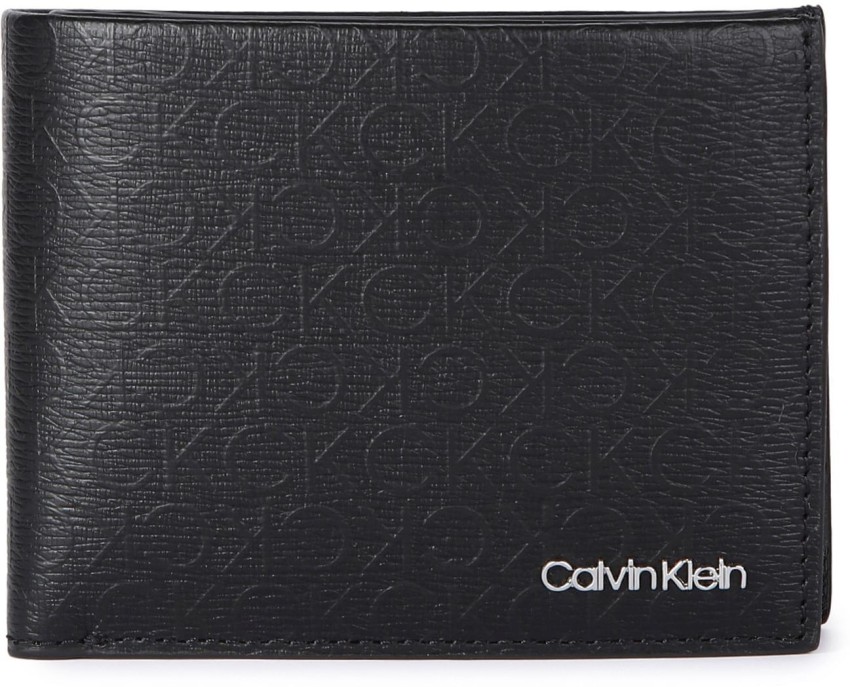 Calvin Klein Men Casual Black Genuine Leather Wallet Black Price in India Flipkart