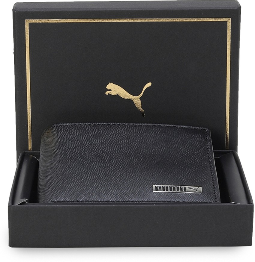 PUMA Men Casual Black Genuine Leather Wallet Black. Price in India Flipkart