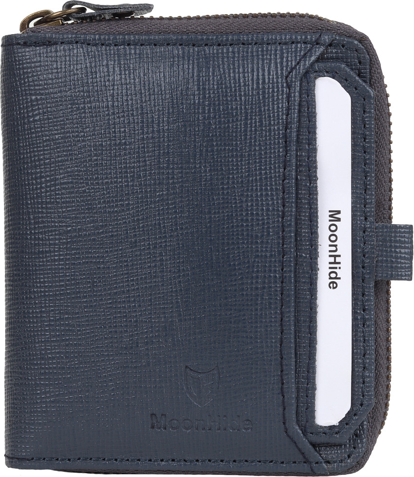 MoonHide Women Casual Blue Genuine Leather Wallet BLUE Price in