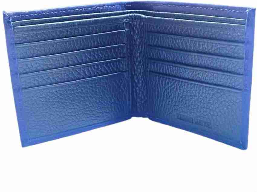 micheal feraas Men Casual Blue Genuine Leather Wallet BLUE - Price