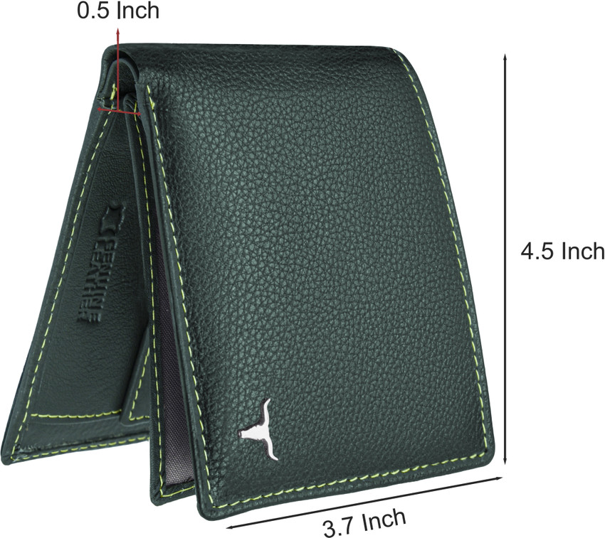Urban Forest Men Casual, Formal, Travel Green Genuine Leather Wallet