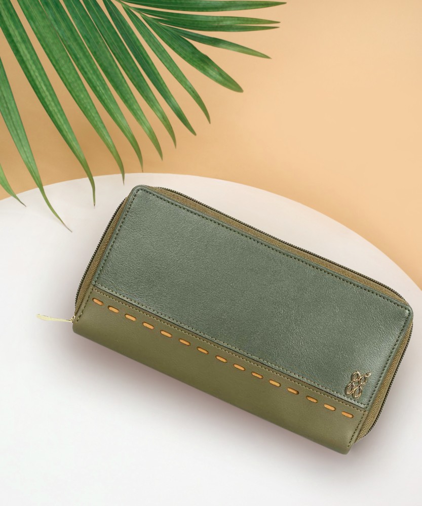 Baggit Women Casual Green Artificial Leather Wallet OLIVE OIL Price in India Flipkart