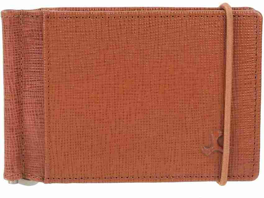 MOCHI Men Brown Genuine Leather Wallet 12 Brown Price in India