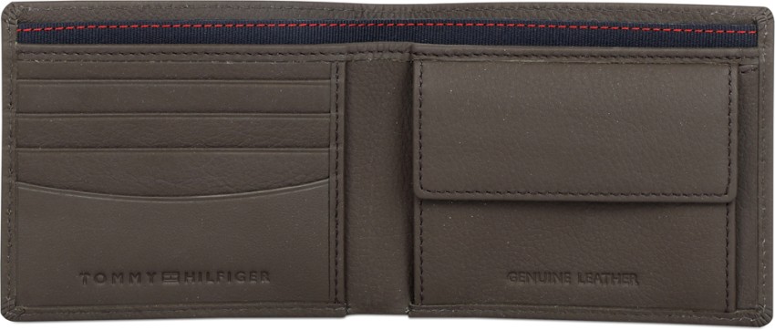 tommy hilfiger leather brown casual regular wallet