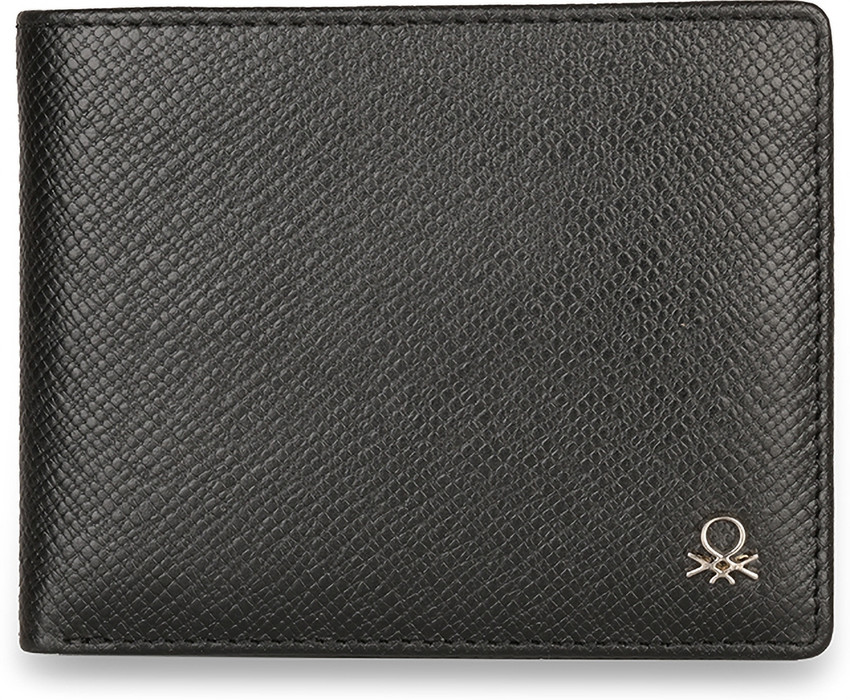 United Colors of Benetton Men Black Genuine Leather Wallet Black Price in India Flipkart