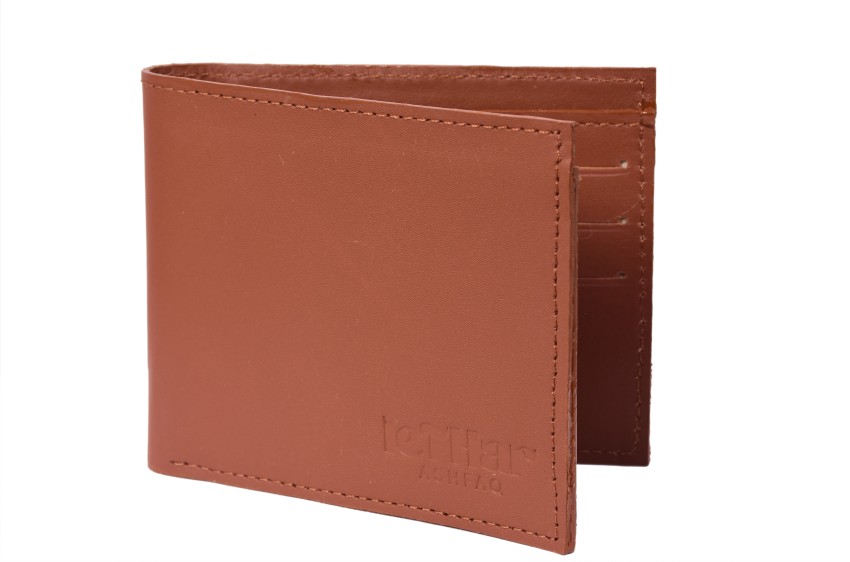 LETHAR ASHFAQ Men Trendy Brown Genuine Leather Wallet Brown