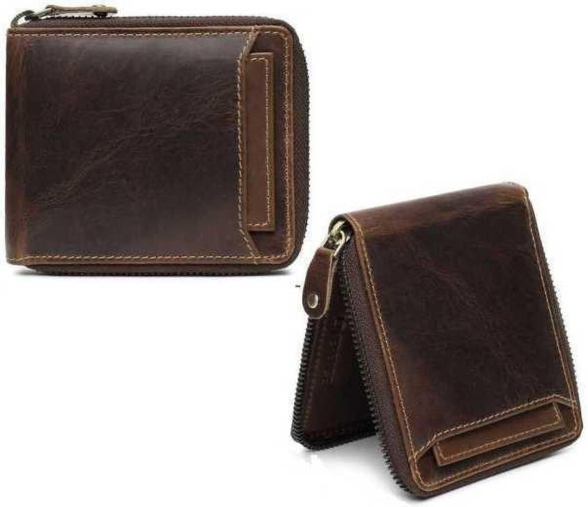 L'Aiglon Men & Women Black Genuine Leather Wallet