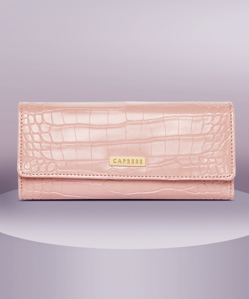 Caprese Women Casual Pink Artificial Leather Wallet Pink Price