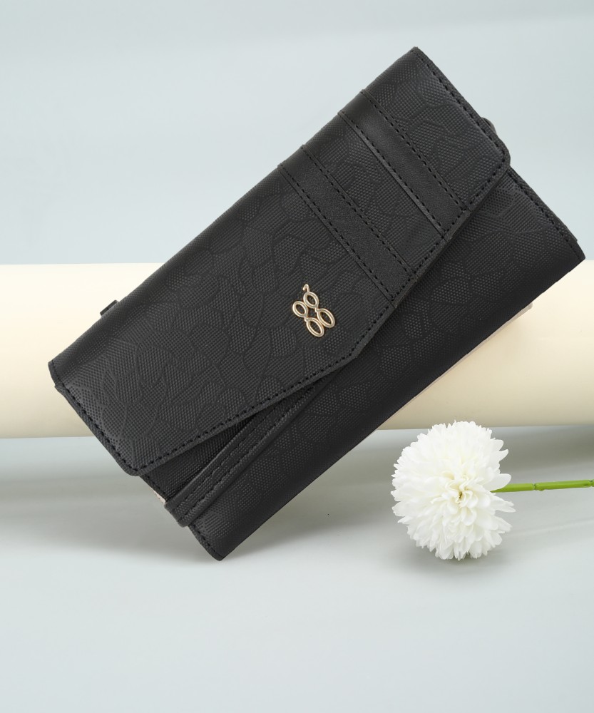 Baggit Women Casual Black Artificial Leather Wallet Black Price in India Flipkart