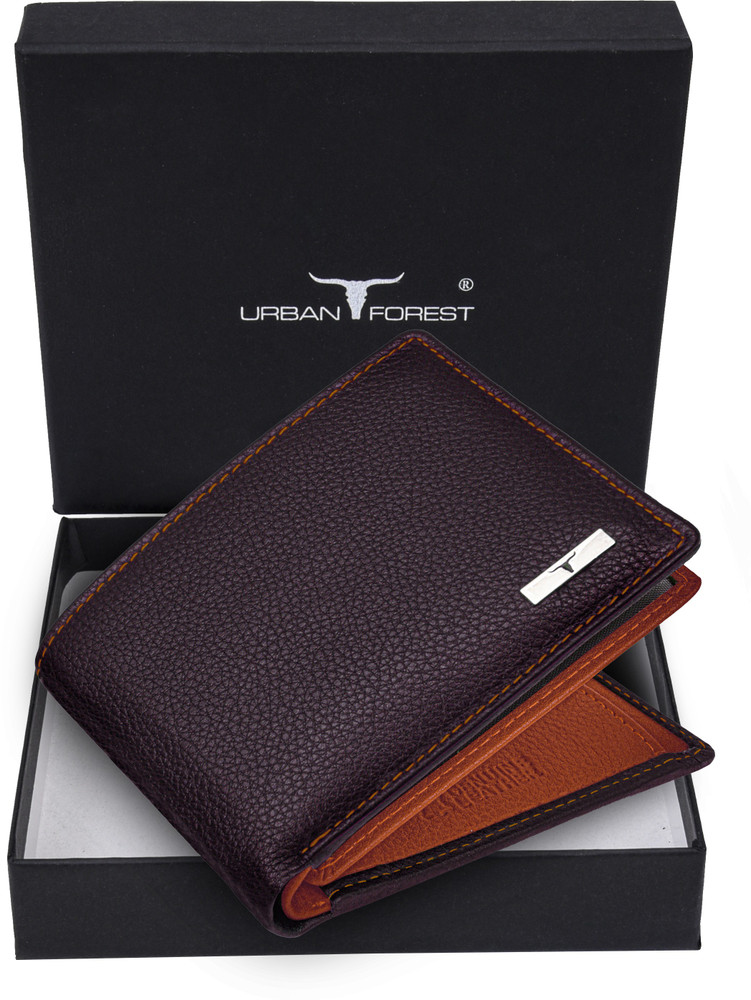 URBAN FOREST Men Brown Genuine Leather Wallet Brown Papaya