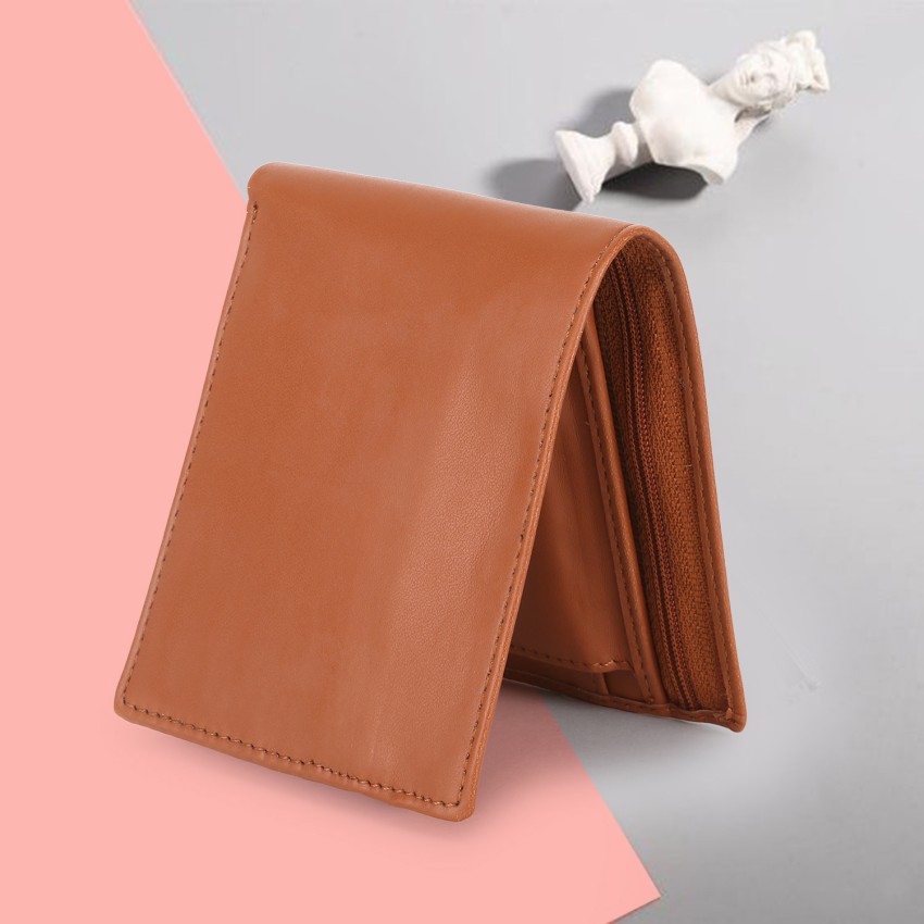 Nice Purse Men Formal, Travel, Trendy Tan Artificial Leather Wallet