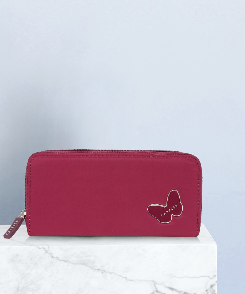 Caprese Women Casual Maroon Artificial Leather Wallet