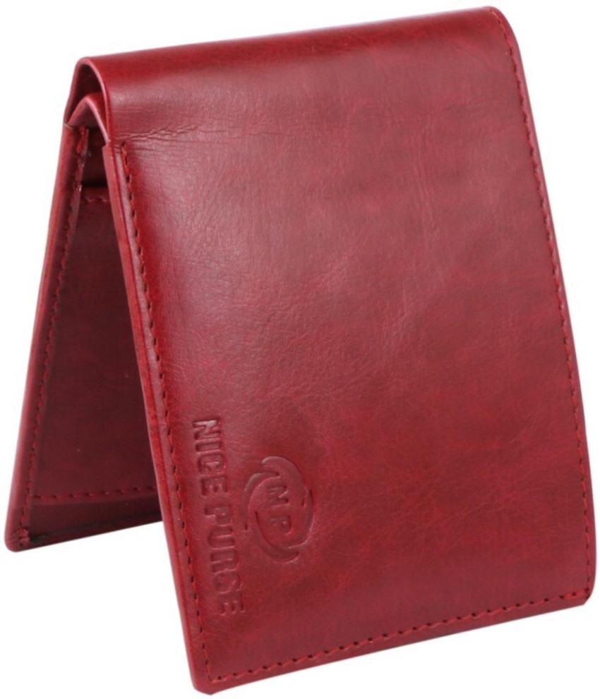 Vraft Men Red Artificial Leather Wallet Red Price in India