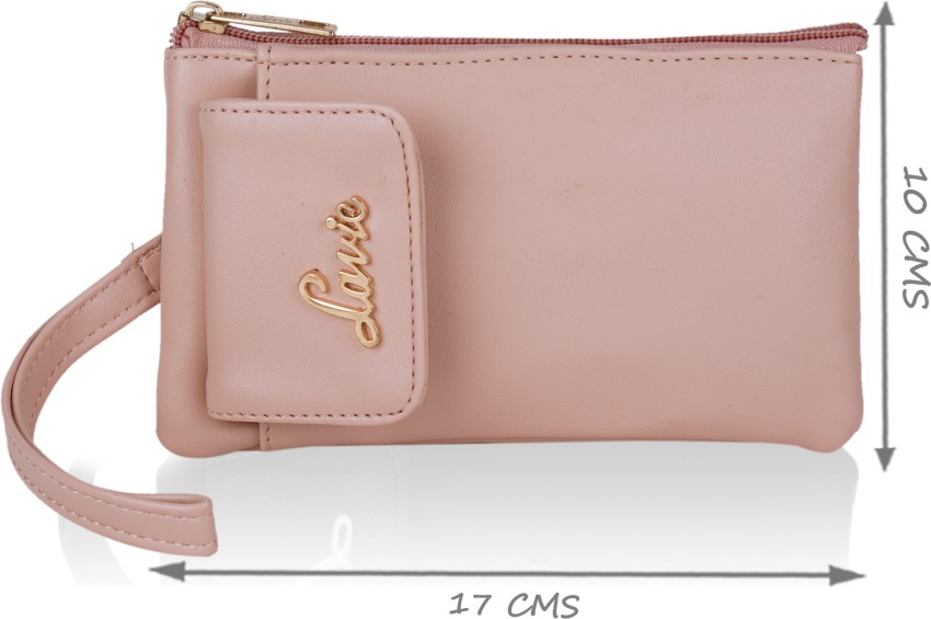 LAVIE Women Casual Pink Artificial Leather Wallet PINK Price in