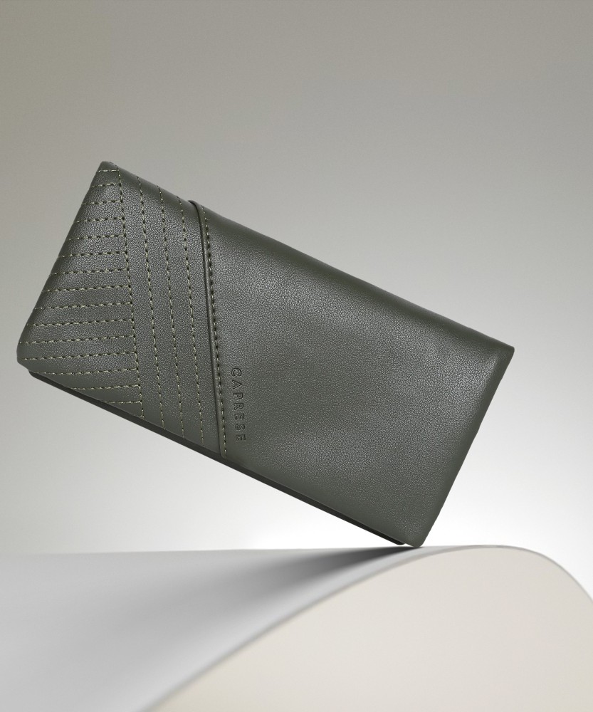 Caprese Women Casual Grey Genuine Leather Wallet