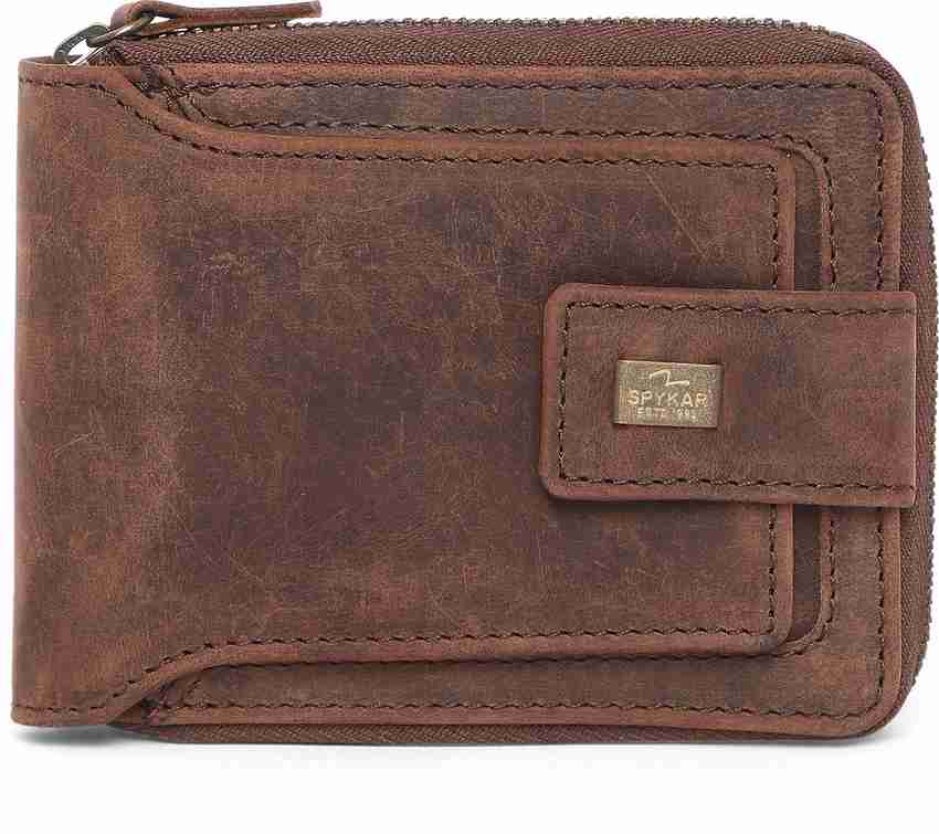 Spykar Men u0026 Women Brown Genuine Leather Wallet Brown - Price in India |  Flipkart.com