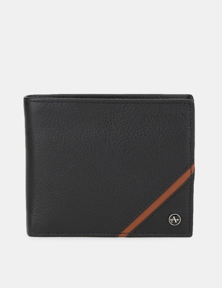 Arrow Men Casual Black Genuine Leather Wallet