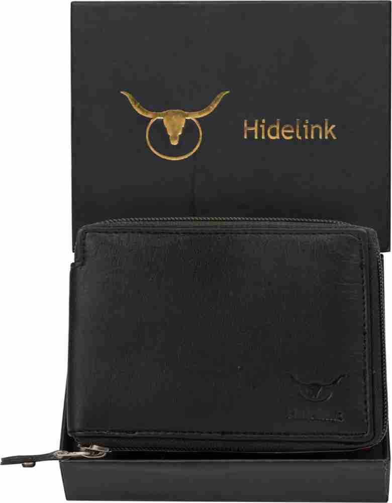 Hidelink Men Trendy Black Artificial Leather Wallet Black1 Price