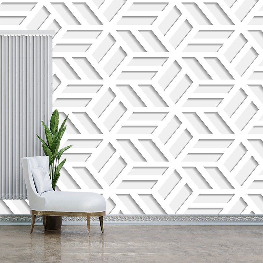 WallMall Graceful 3D Brick Wallpaper for Living Room Bedroom Walls Office  Hall cafes Shop showrooms 21inch x 395inch 57 sqft Dark Grey White Color   Amazonin Home Improvement