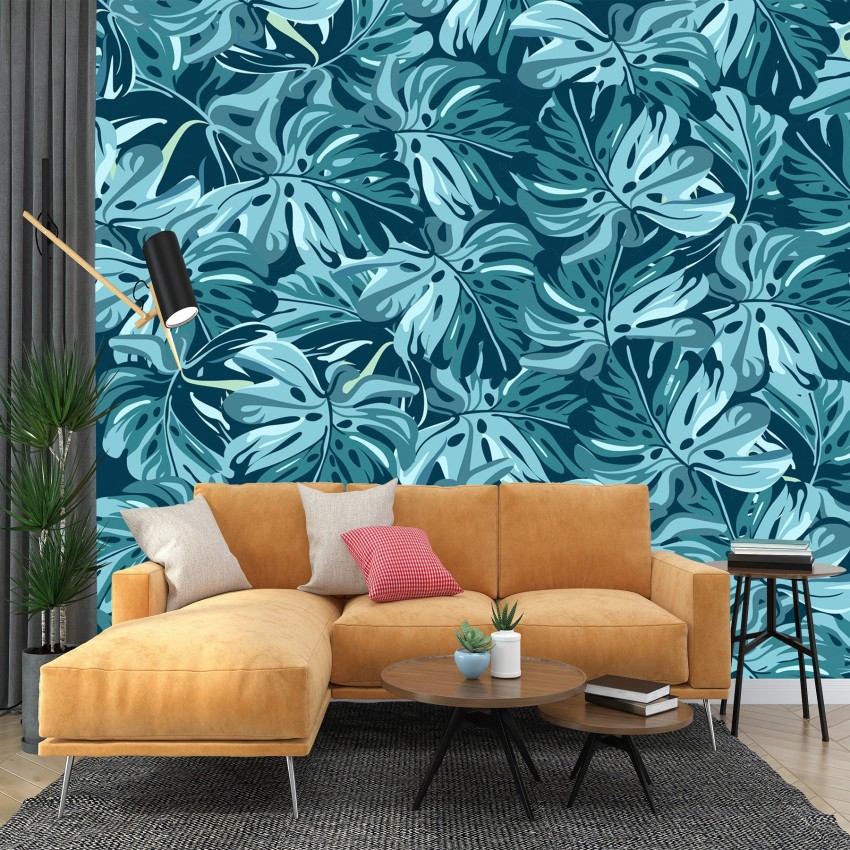 286125758  Verdant Blue Botanical Wallpaper  by AStreet Prints