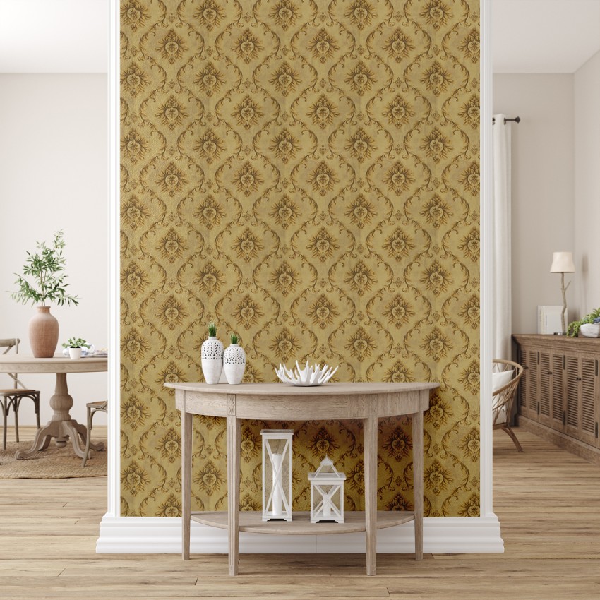 Flipkart SmartBuy 200 cm Vintage Golden damask Wallpaper200CM X45CM Self  Adhesive Sticker Price in India  Buy Flipkart SmartBuy 200 cm Vintage Golden  damask Wallpaper200CM X45CM Self Adhesive Sticker online at Flipkartcom