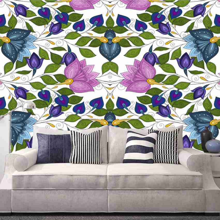 Wallpaperroll Floral & Botanical Multicolor Wallpaper Price in India - Buy  Wallpaperroll Floral & Botanical Multicolor Wallpaper online at