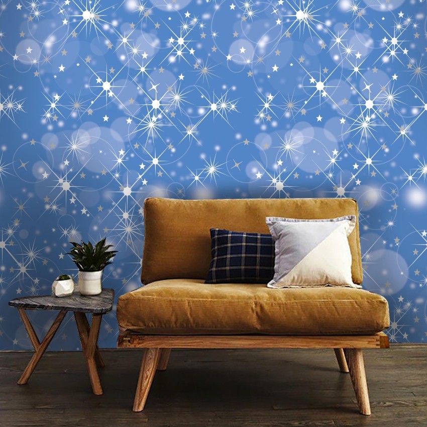 Flipkart SmartBuy 200 cm Blue Sparkling Star Design Wallpaper (200 cm X 45  cm ) Self Adhesive Sticker Price in India - Buy Flipkart SmartBuy 200 cm  Blue Sparkling Star Design Wallpaper (