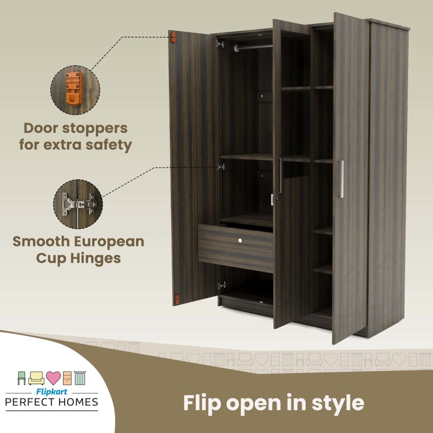 3 door store wardrobe flipkart