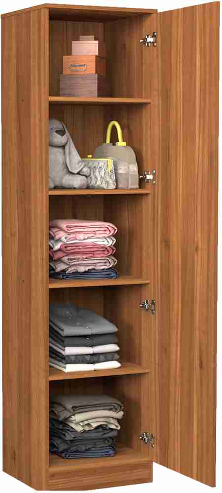 Single door cupboard with outlet shelves