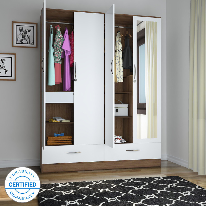 4 door cheap wardrobe flipkart