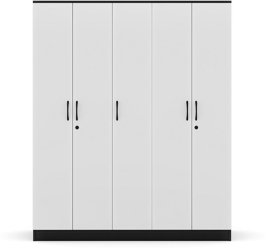 Home Full Engineered Wood 5 Door Wardrobe Price in India Buy