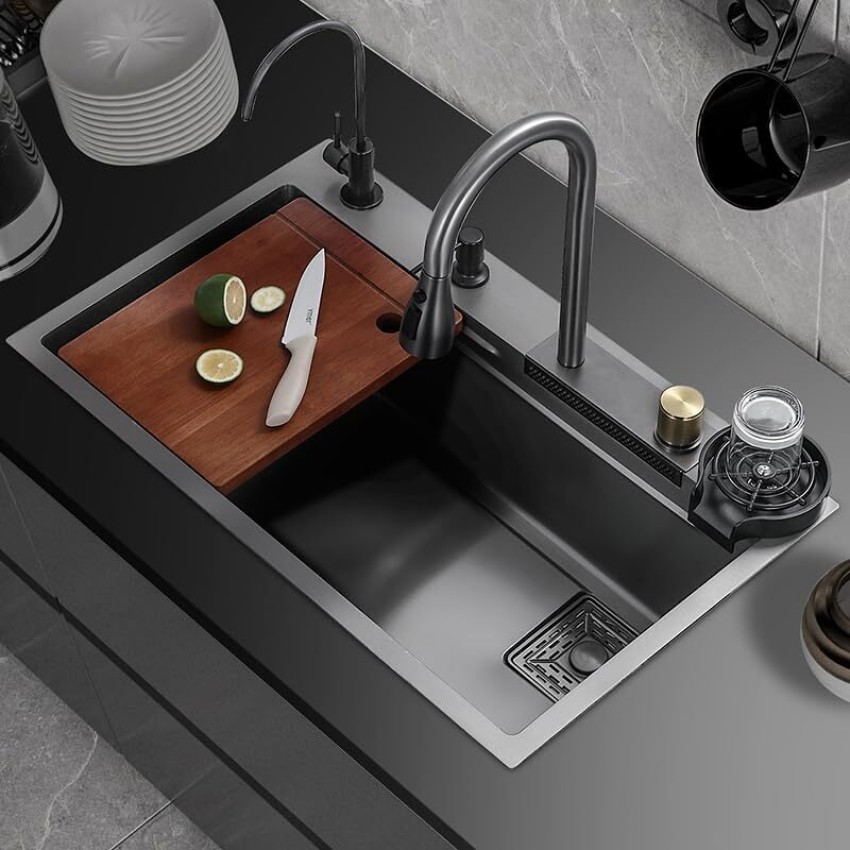 Toto Modular Kitchen Sink With Waterfall Pullout Faucet , RO