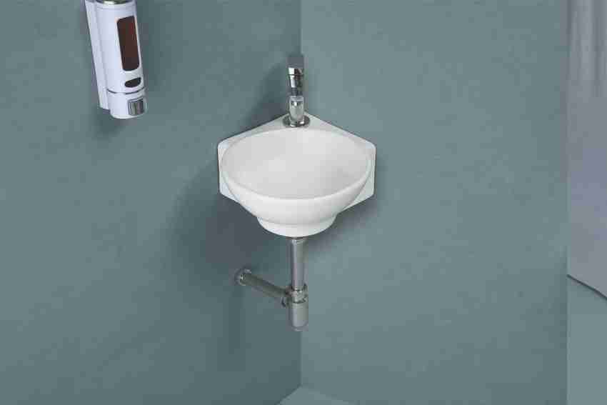 Solitaire WASH BASIN ROMEO CORNER WALL HUNG BASIN HAND WASH