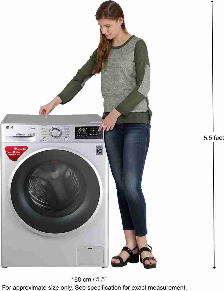 LG 7 kg Inverter Fully Automatic Front Load Washing Machine with In built Heater Silver Price in India Buy LG 7 kg Inverter Fully Automatic Front Load Washing Machine with In built Heater