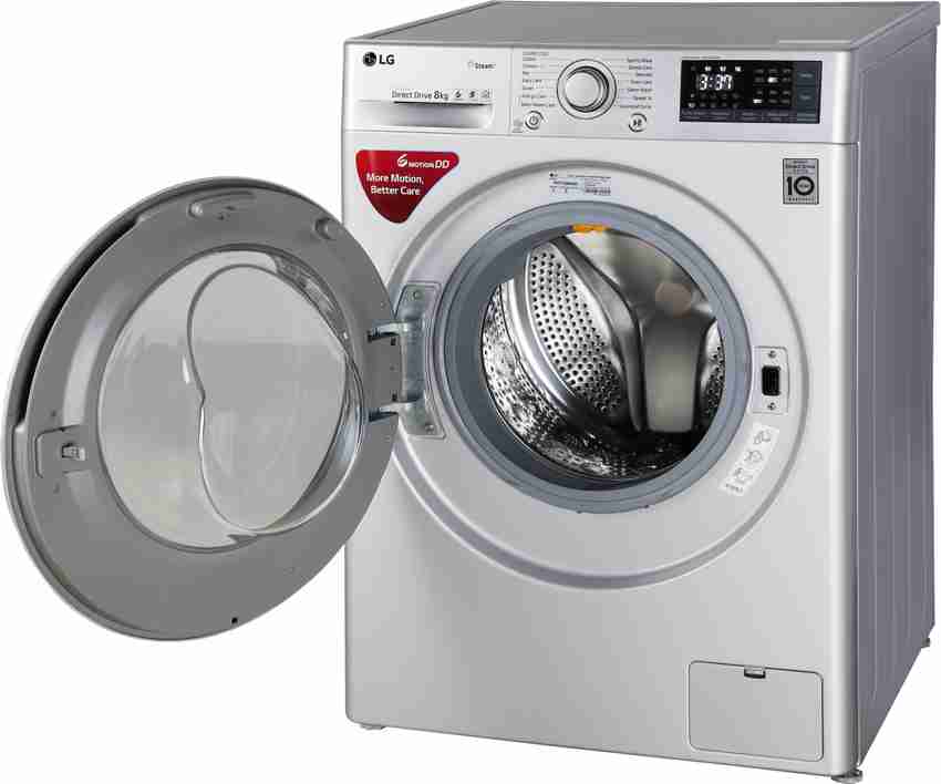 LG 8 kg Inverter Fully Automatic Front Load Washing Machine with In built Heater Silver Price in India Buy LG 8 kg Inverter Fully Automatic Front Load Washing Machine with In built Heater