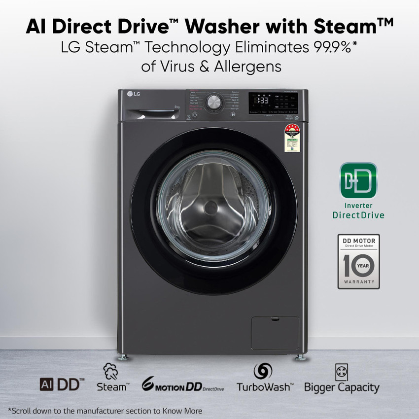 Lg steam direct discount drive washing machine