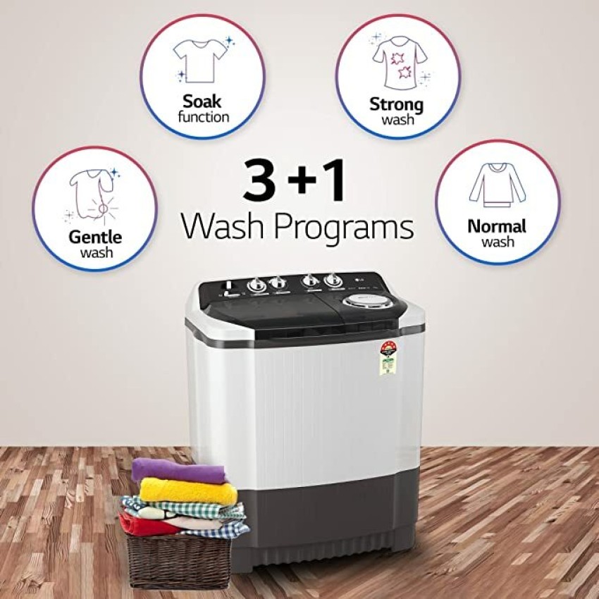 LG 8 kg Semi Automatic Top Load Washing Machine Grey, White Price in India  - Buy LG 8 kg Semi Automatic Top Load Washing Machine Grey, White online at