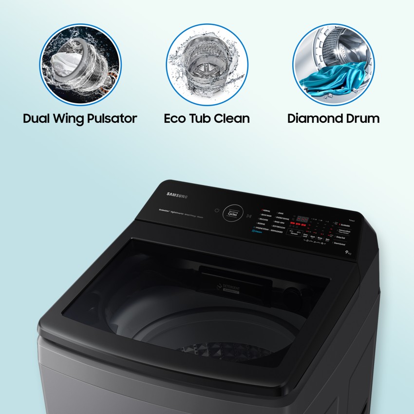 Machine à laver Top Load Samsung 9kg Gris - WA90H4400SS - SHOP24