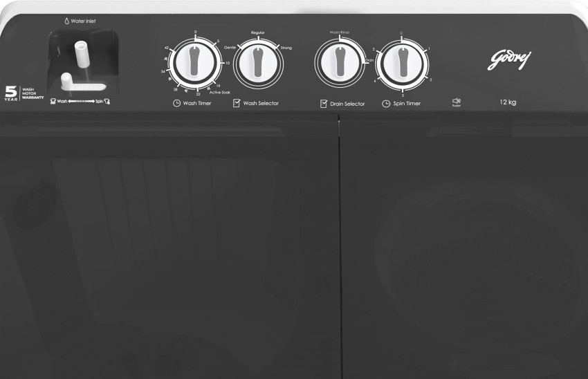 godrej 12 kg semi automatic washing machine