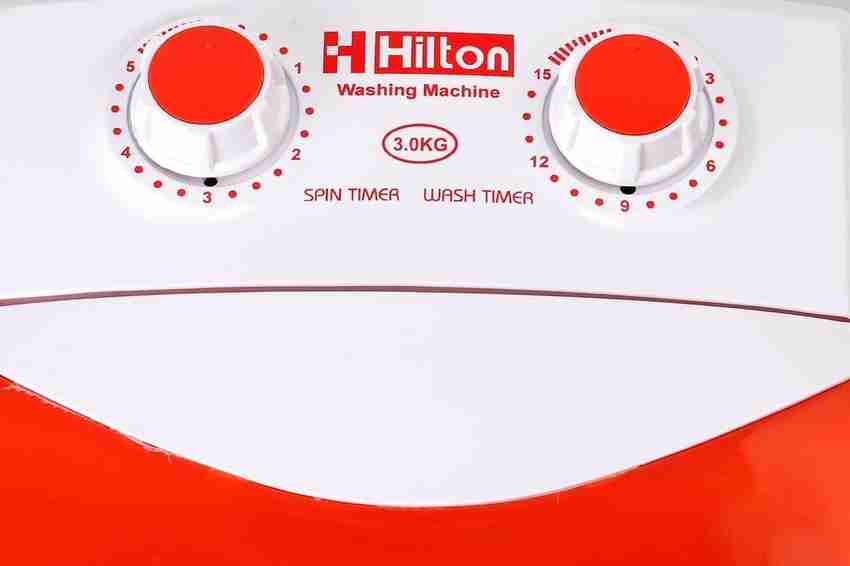 HILTON 3 1.5 kg Washer with Dryer Ready to Wear Clothes Red